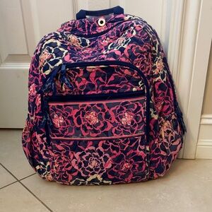 Vera Bradley Pink and Navy Floral Backpack